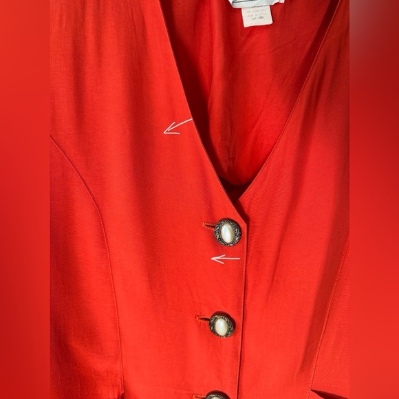 🔥 PRICE DROP🔥 Vintage Burnt Orange Blazer & High Waisted Pleated Front Trouses - Picture 7 of 7